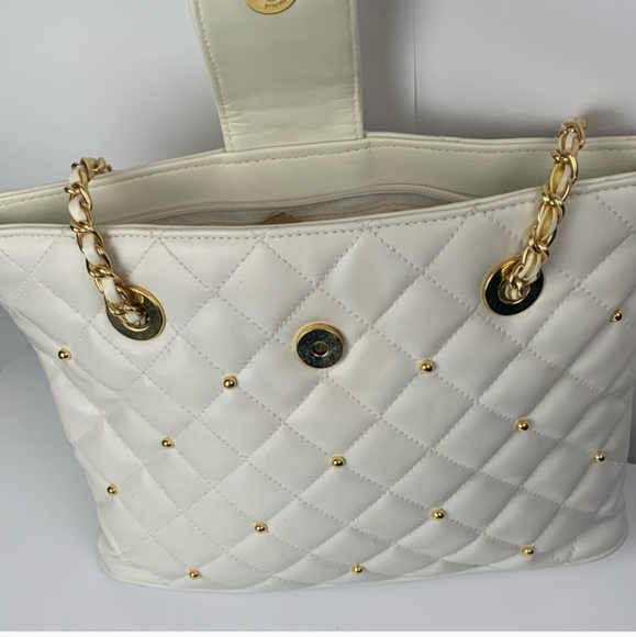 Quilted Chain Strap Shoulder Bag w/Gold Stud’s - Picture 5 of 5